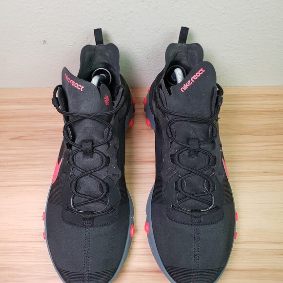 Nike Mens Size 12 React Element 5S Running Shoe Black Solar Red Athletic Sneaker main image 7